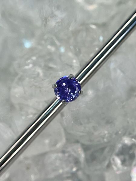 1.2мм Накрутка Prong tanzanite CZ 838 фото