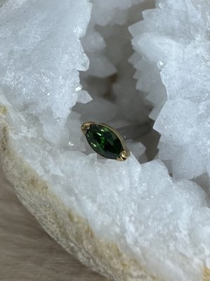 1.2 4.5мм Маркіз green emerald gold PVD 586 фото